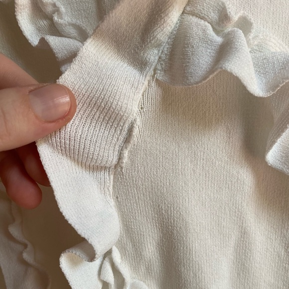 Witchery GIRL Kids White Stretch Ruffle Detail Sleeveless Party Dress Size 7 - Picture 6 of 14